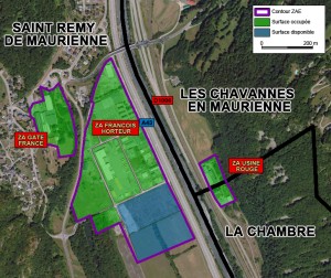 plan ZAE Les Chavannes en Maurienne / La Chambre (Usine Rouge) et Saint Rémy de Maurienne