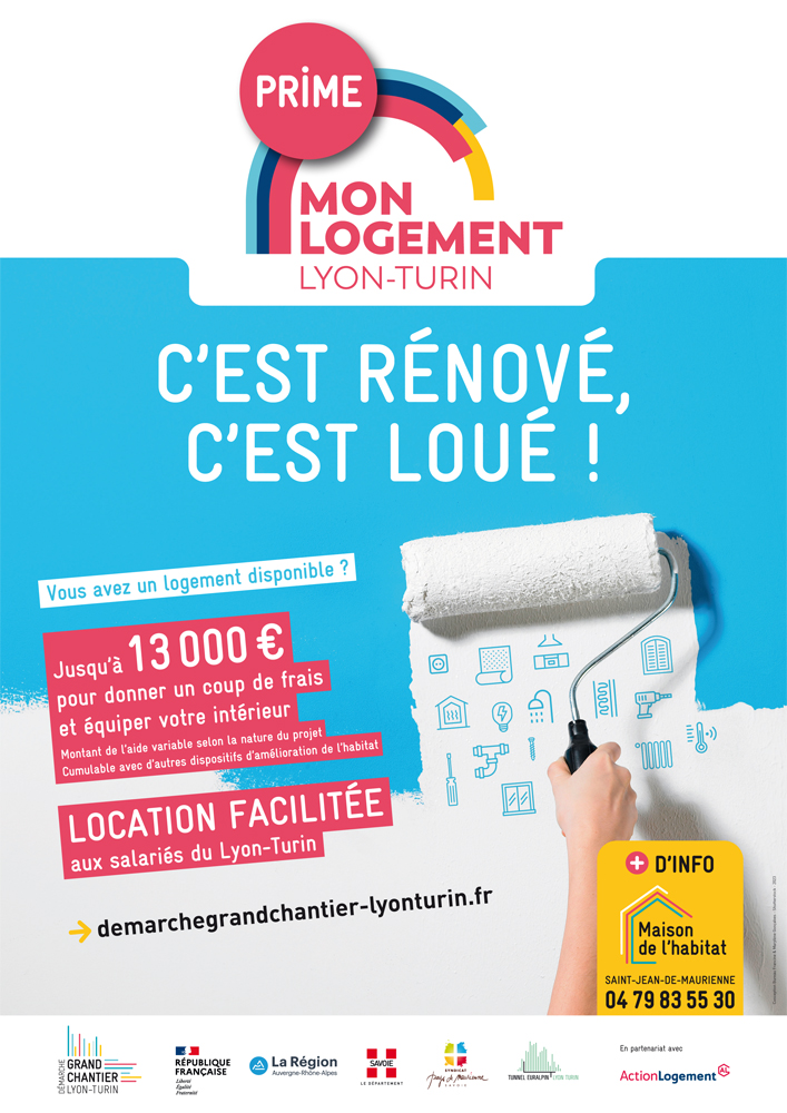 affiche Prime Mon logement Lyon-Turin