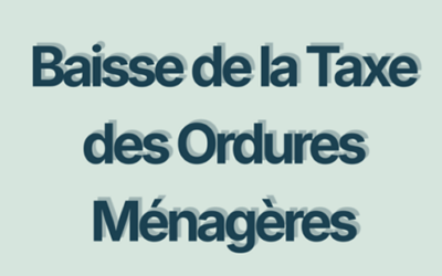 La taxe sur les ordures ménagères baisse en 2026