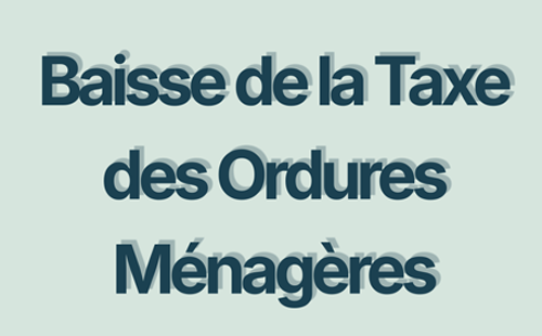 La taxe sur les ordures ménagères baisse en 2026