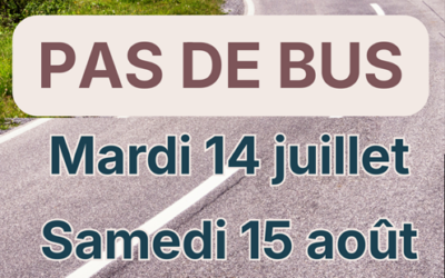 Transport d’Utilité Sociale : pas de service les jours fériés cet été